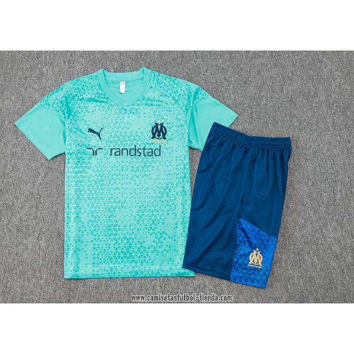 Chandal del Olympique Marsella 2023 2024 Manga Corta Verde - Pantalon Corto